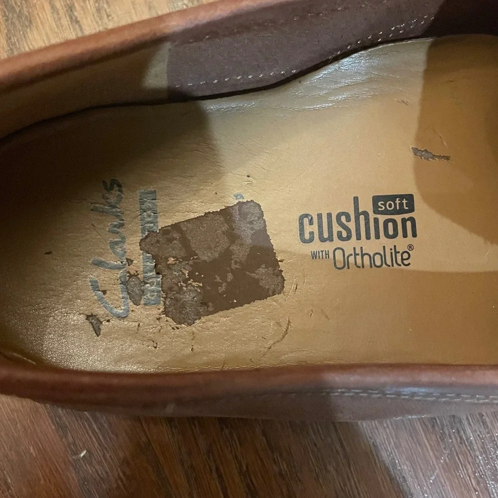 Clarks Loafers Mens Brown Leather Penny Driving Mocs Old Money Size 10M